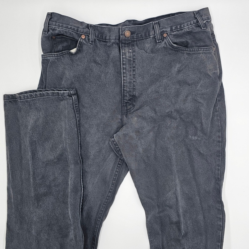 Vintage‎ PLAIN POCKETS Mens 40x36 Black Denim Jeans Straight Leg Casual Workwear